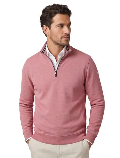 Baileys roze trui Baileys half zip normale fit