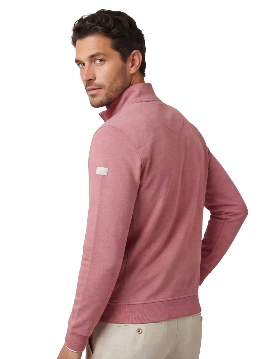 roze trui Baileys half zip normale fit