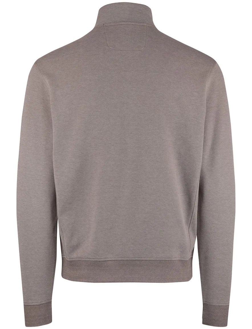 grijs trui half zip Baileys 100% katoen