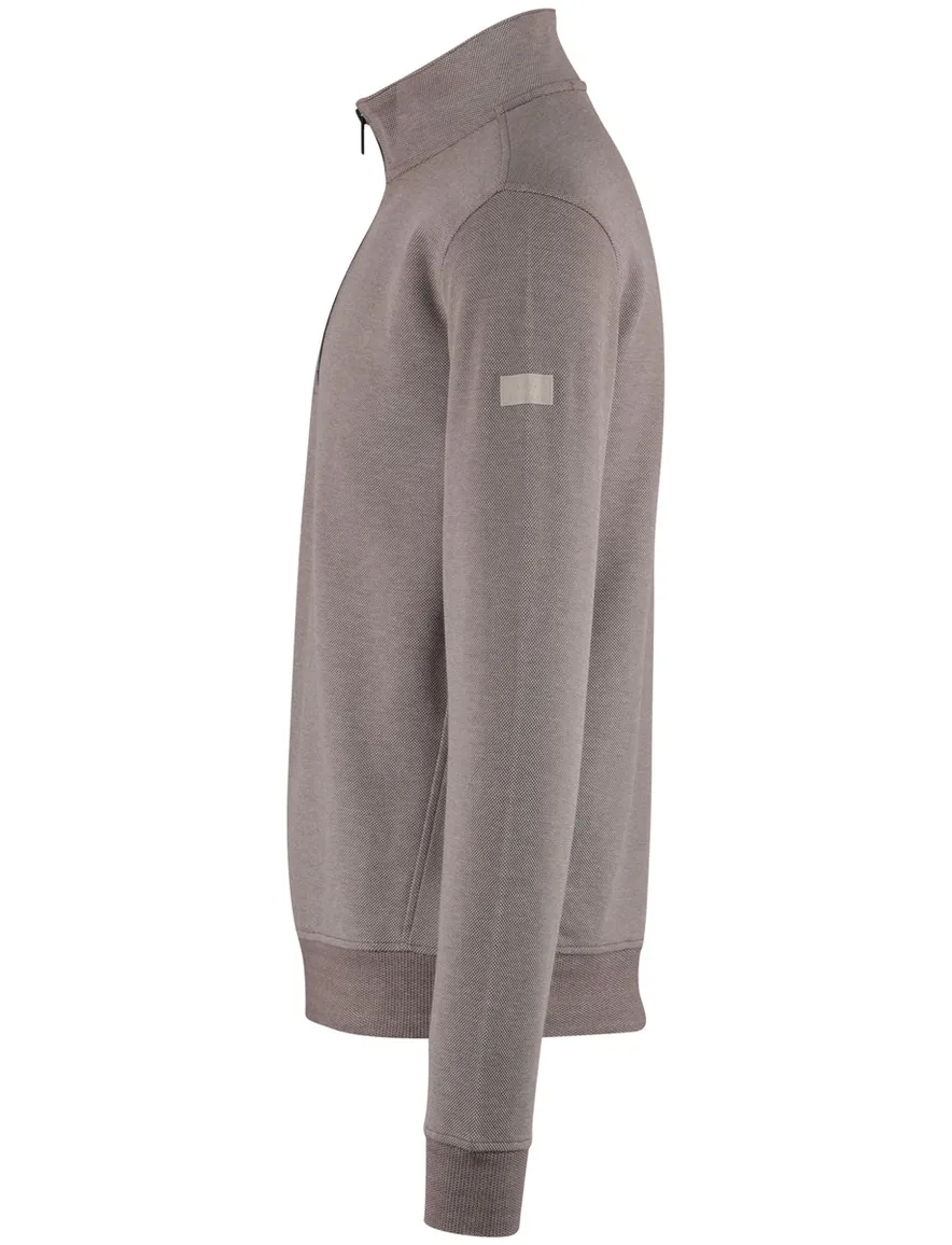 grijs trui half zip Baileys 100% katoen