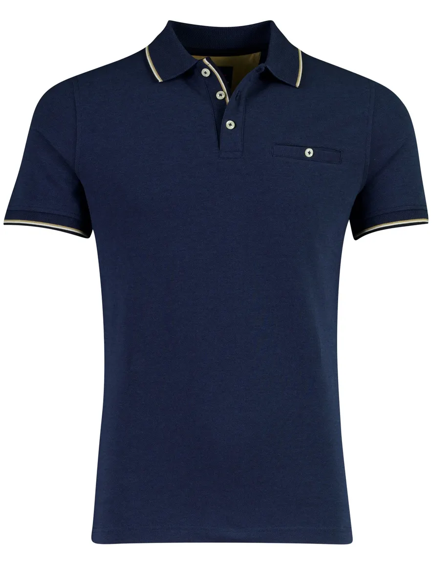 Baileys polo donkerblauw met borstzak