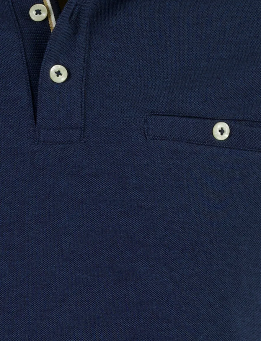 Baileys polo donkerblauw met borstzak