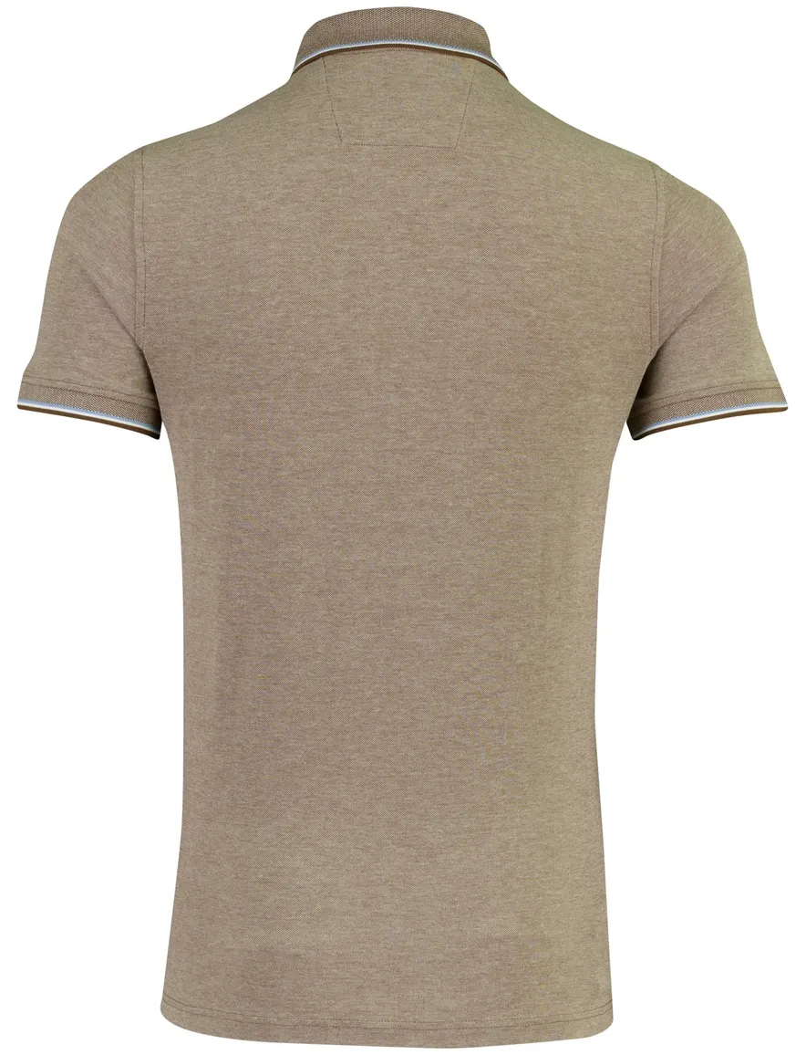 Bruine polo Baileys korte mouw pique