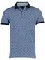 Poloshirt Baileys donkerblauw beige grafisch vierkant print