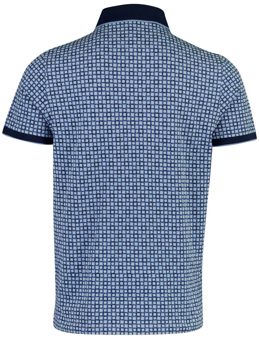 Baileys polo blauw geprint