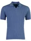 Baileys polo blauw fijn gebreid katoen