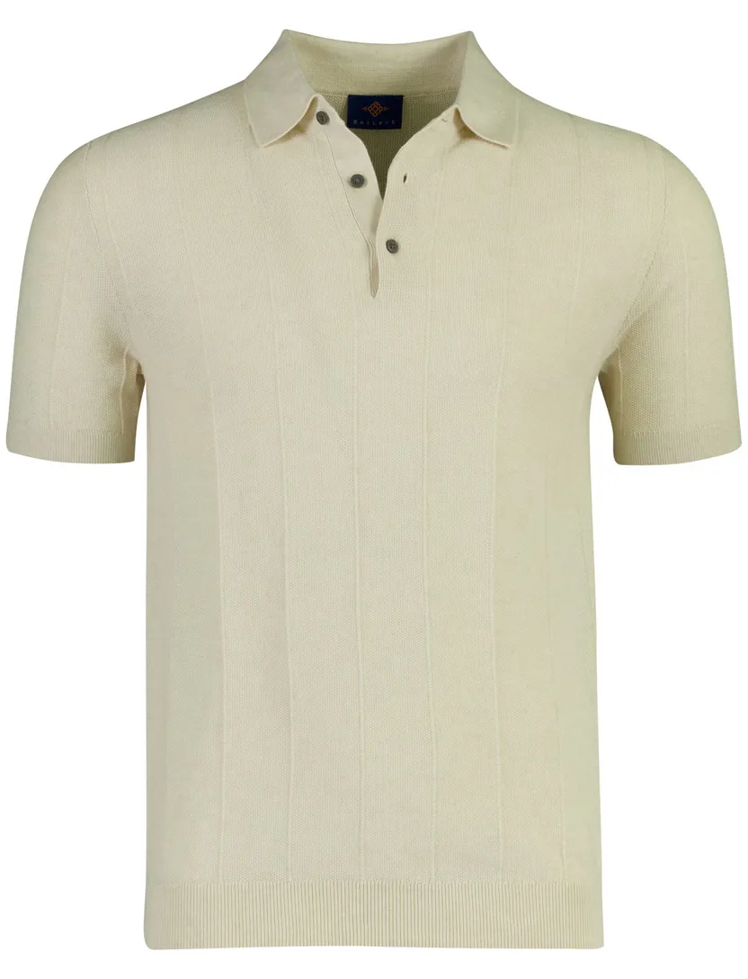 Polo Baileys beige 3-knoops gestreept
