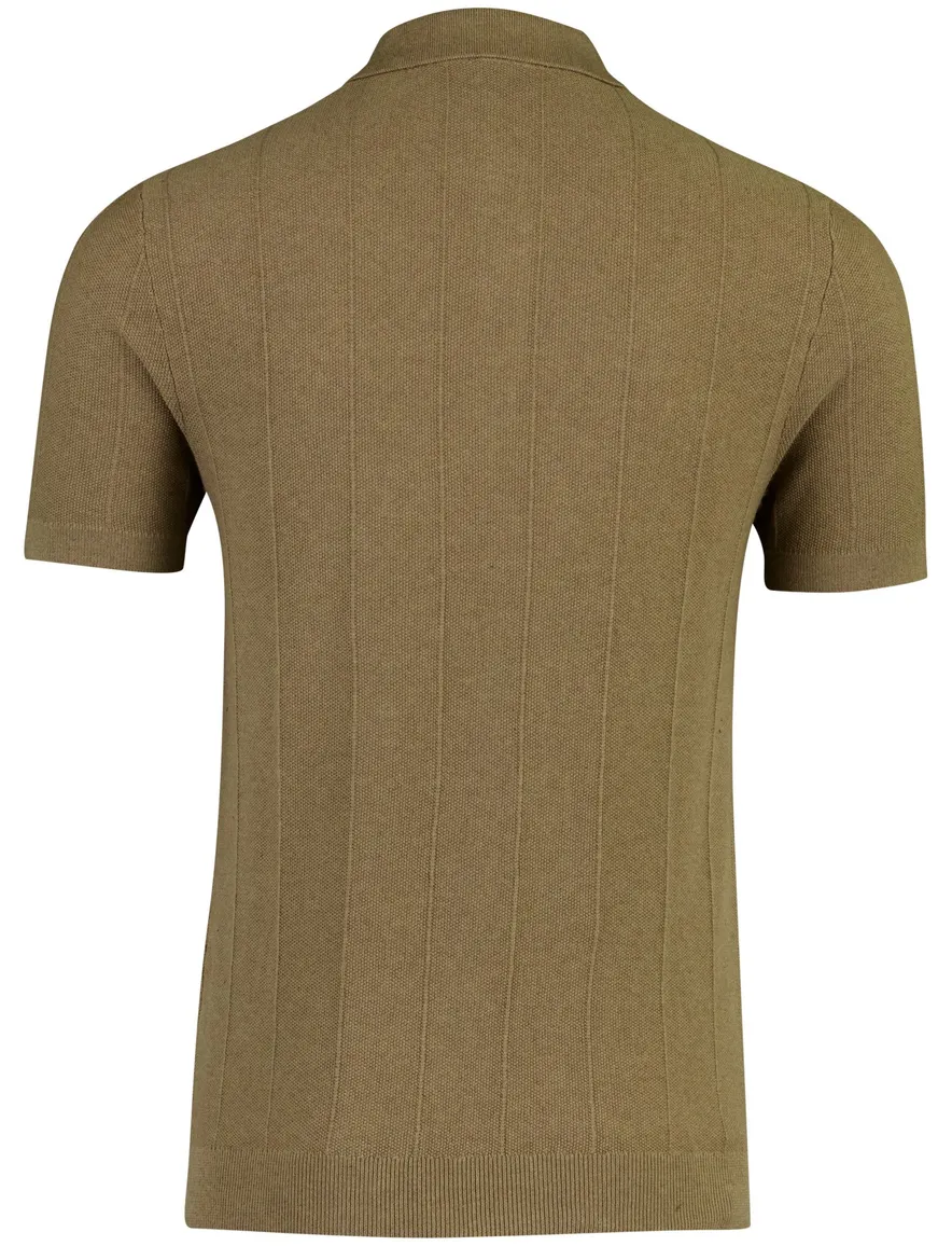 Baileys polo bruin fijn gebreid katoen