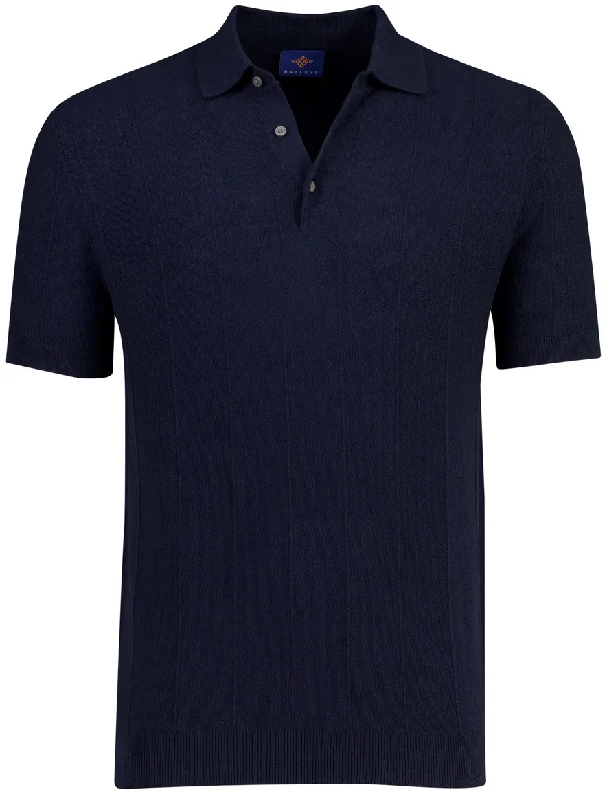Donkerblauwe poloshirt Baileys normale fit