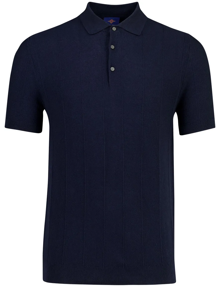 Donkerblauwe poloshirt Baileys normale fit