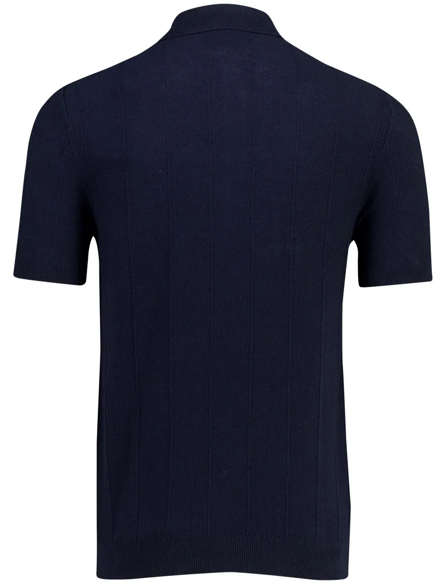 Donkerblauwe poloshirt Baileys normale fit