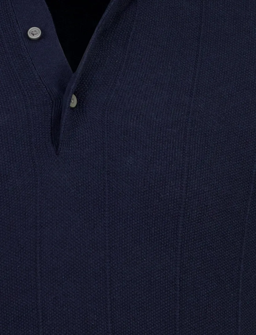 Donkerblauwe poloshirt Baileys normale fit