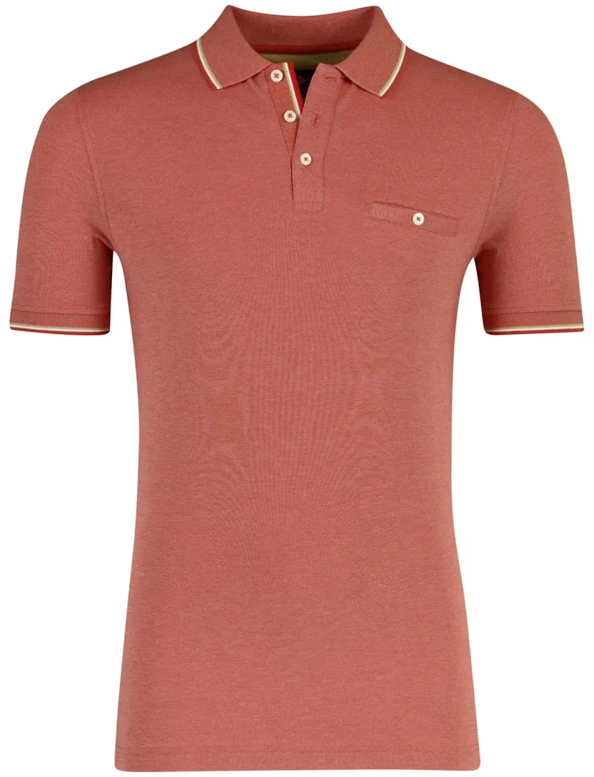 Oranje polo Baileys pique korte mouwen