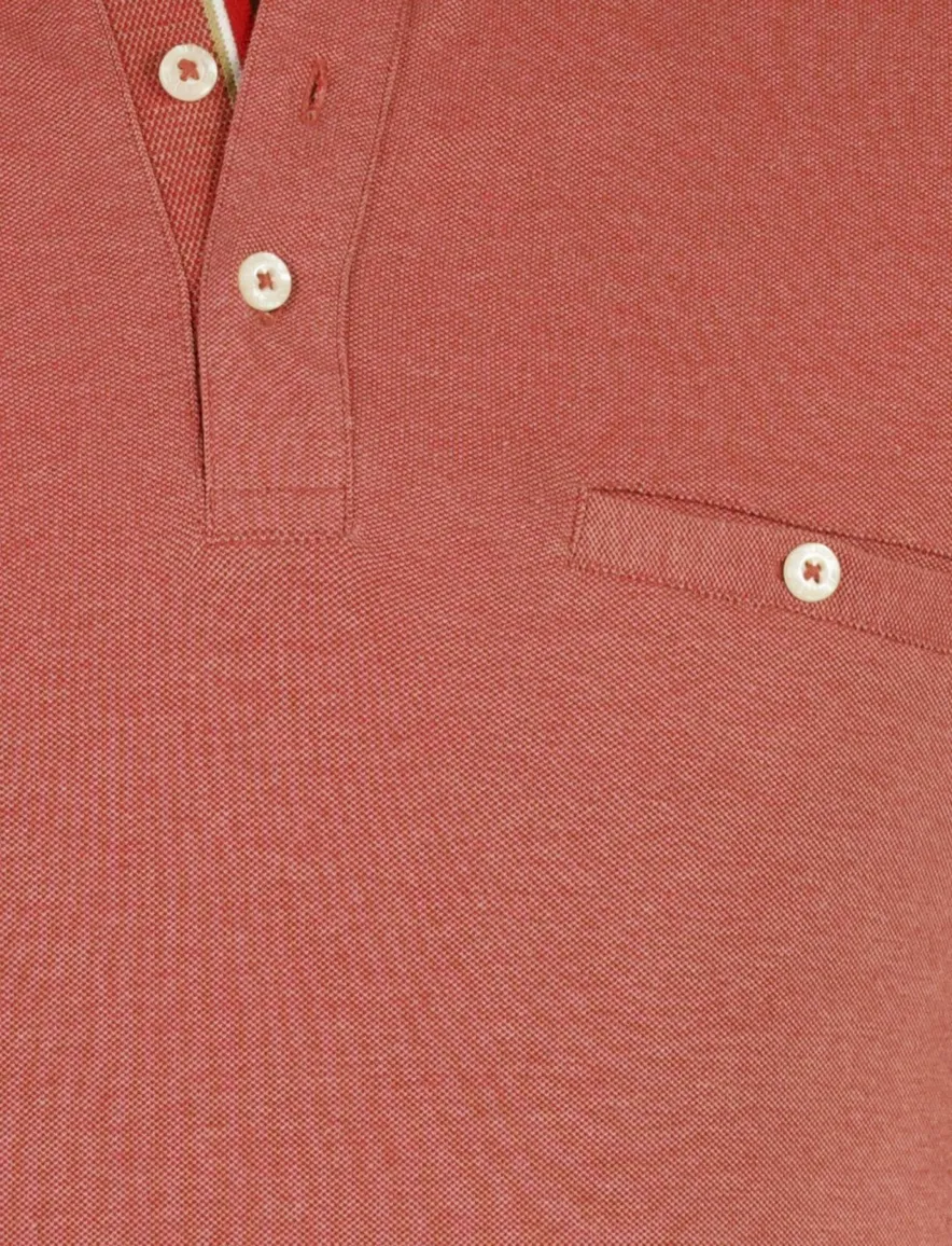 Baileys poloshirt pique met borstzak oranje