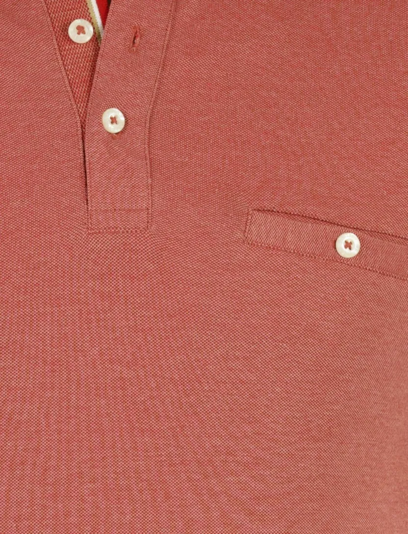Oranje polo Baileys pique korte mouwen