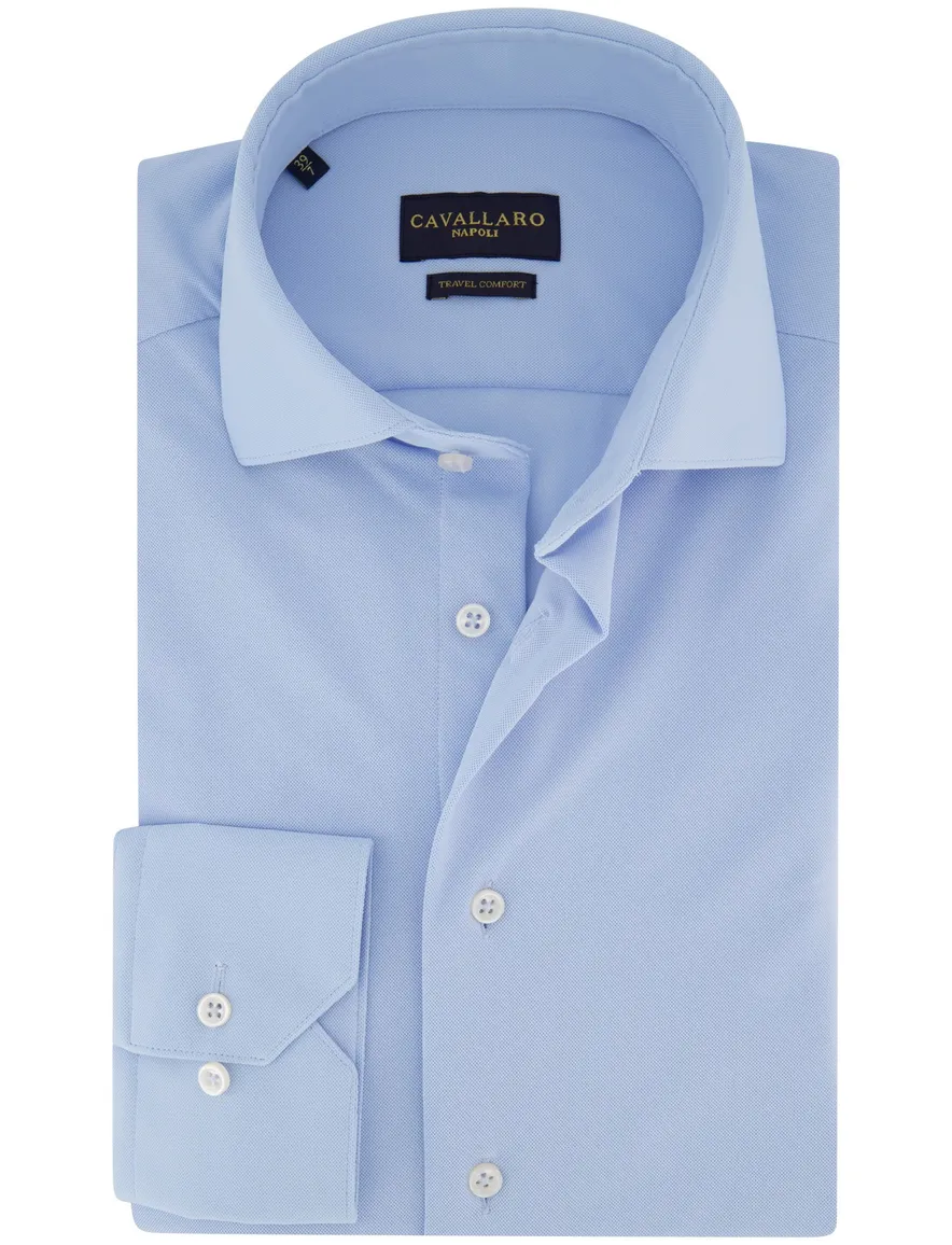 Cavallaro Ratiero slim fit lichtblauw overhemd