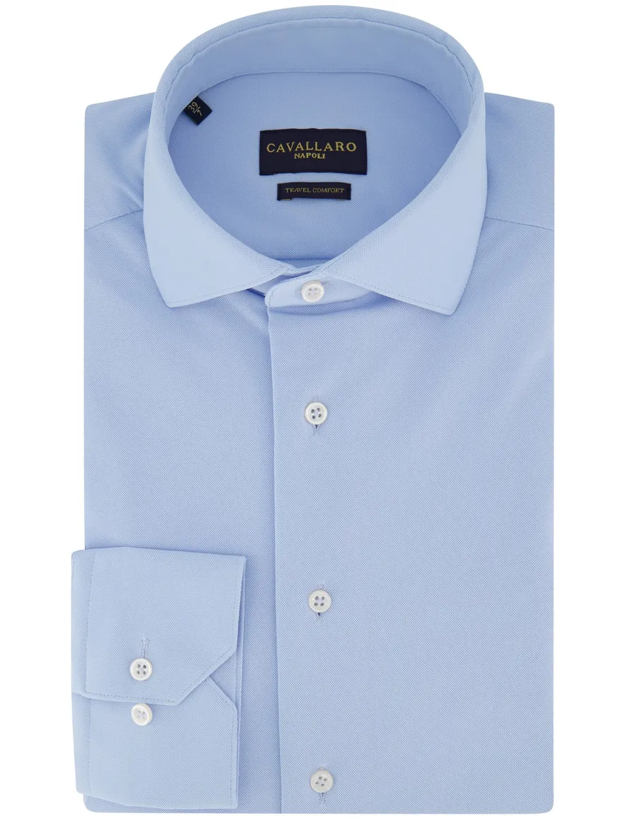 Cavallaro Ratiero slim fit lichtblauw overhemd
