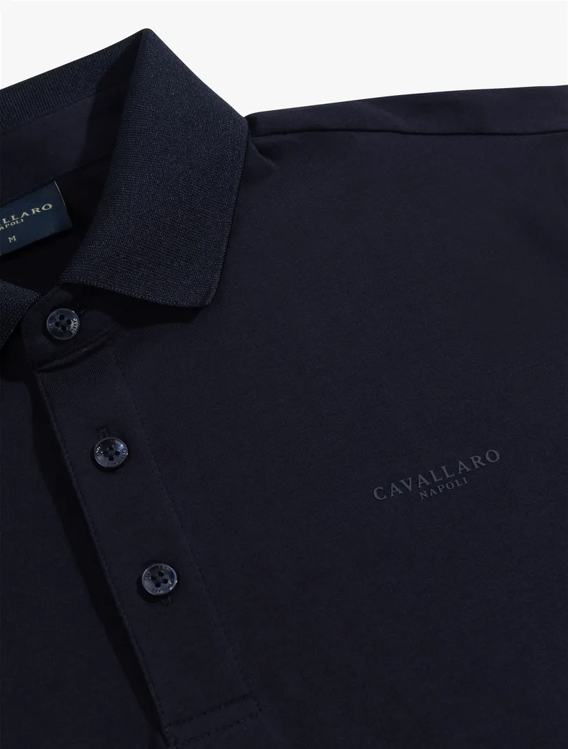 Poloshirt Darione korte mouw Cavallaro Napoli donkerblauw