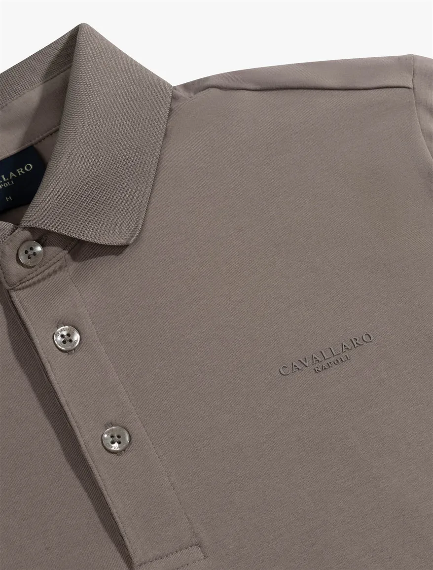 Poloshirt Darione korte mouw bruin Cavallaro Napoli