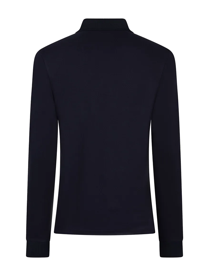 Cavallaro Napoli polo lange mouw donkerblauw