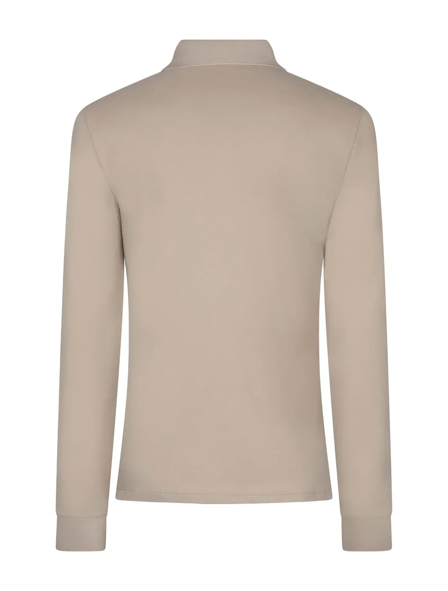 Polo lange mouw beige Cavallaro Napoli