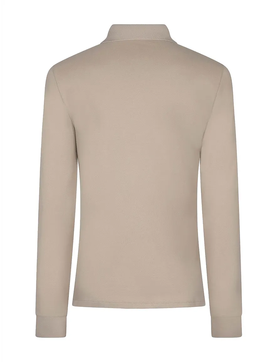 Polo lange mouw beige Cavallaro Napoli