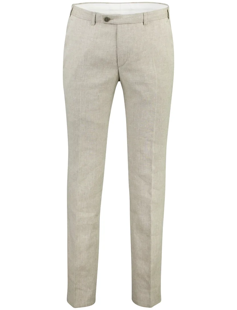 Creme flatfront vintage pantalon Digel gemeleerd