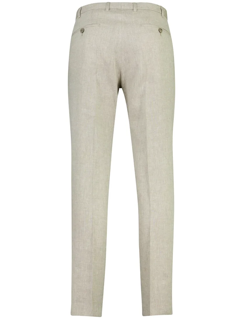 Creme flatfront vintage pantalon Digel gemeleerd