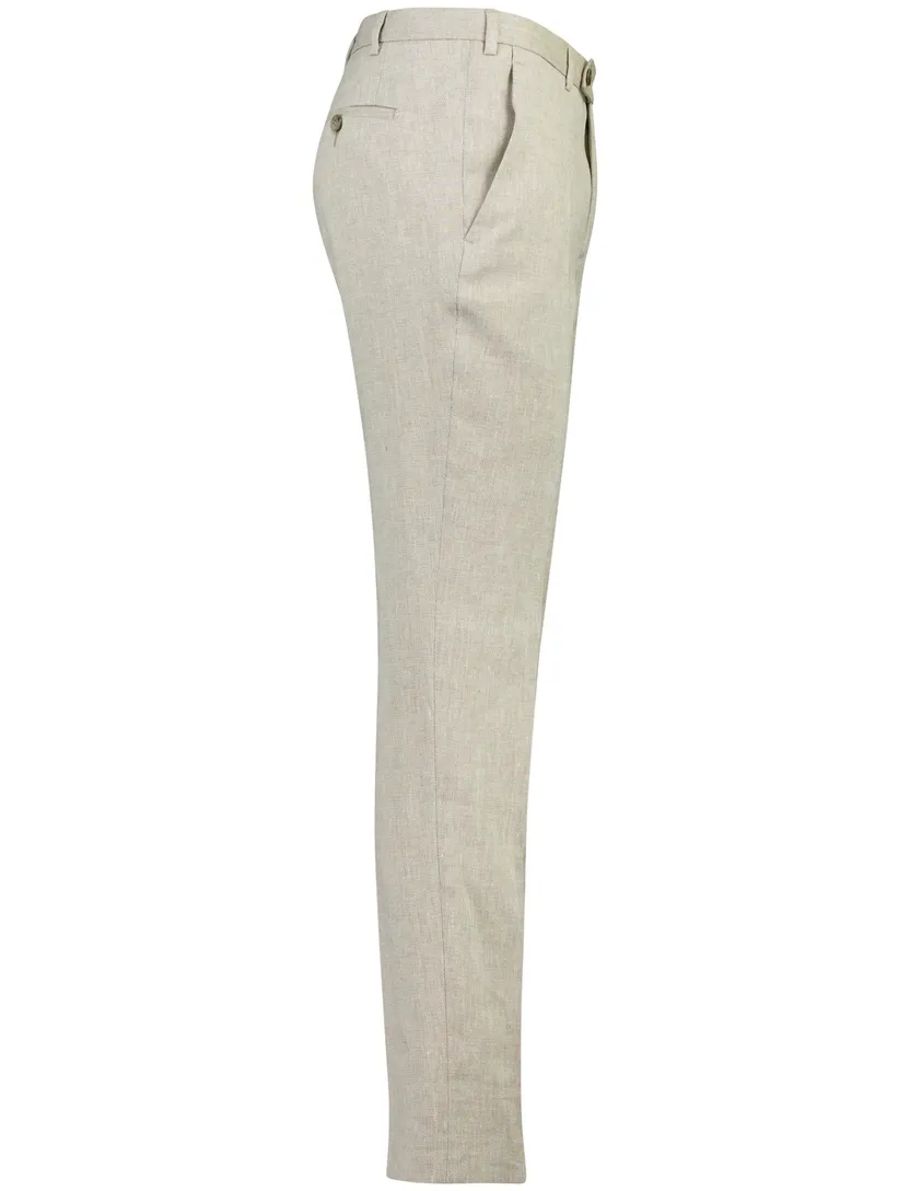 Creme flatfront vintage pantalon Digel gemeleerd