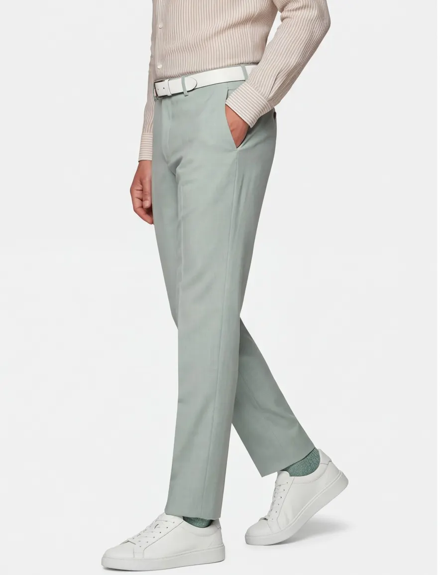 Pantalon mix en match groen Digel slim fit