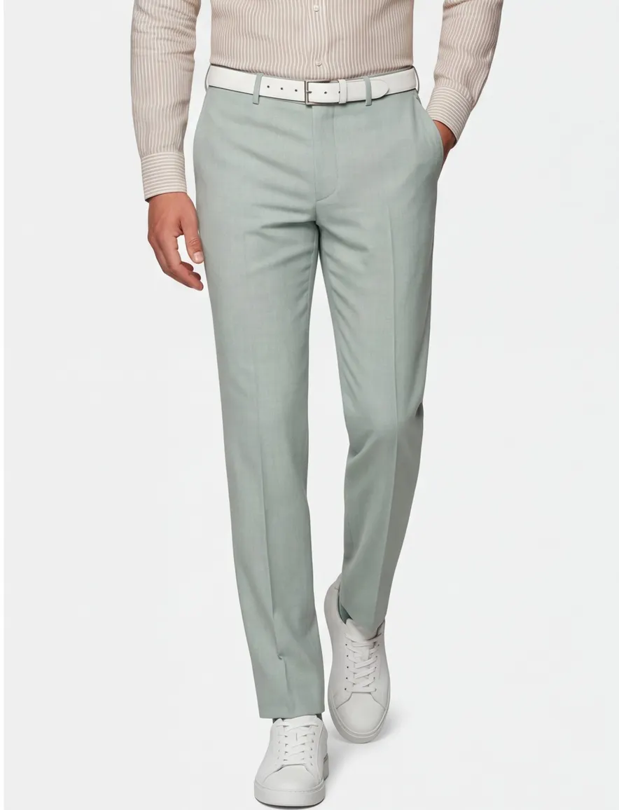 Pantalon mix en match groen Digel slim fit