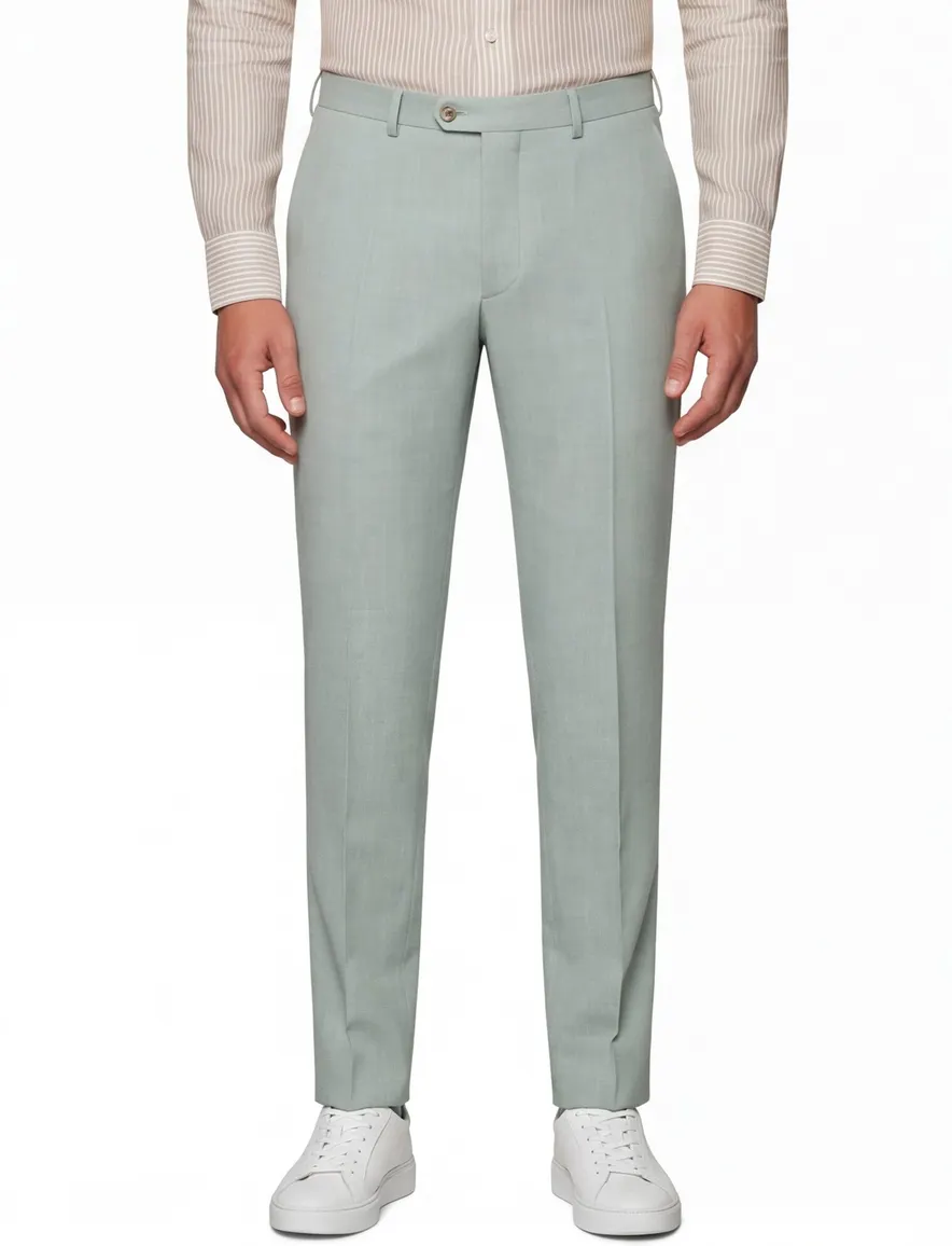 Pantalon mix en match groen Digel slim fit