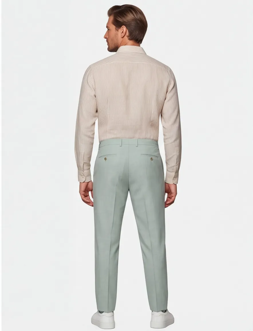 Pantalon mix en match groen Digel slim fit