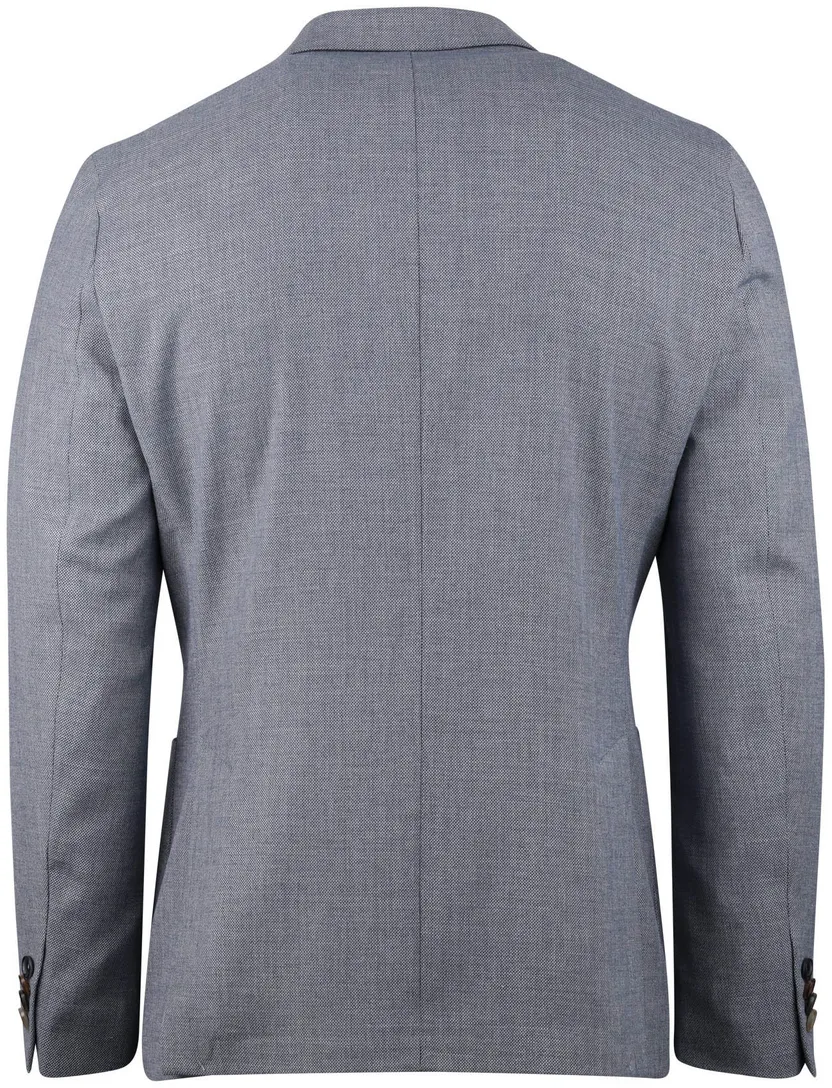 Colbert Digel Modern Fit blauw opgestikte zakken