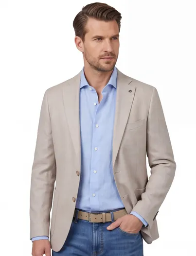 Digel Beige colbert Digel Edward normale fit