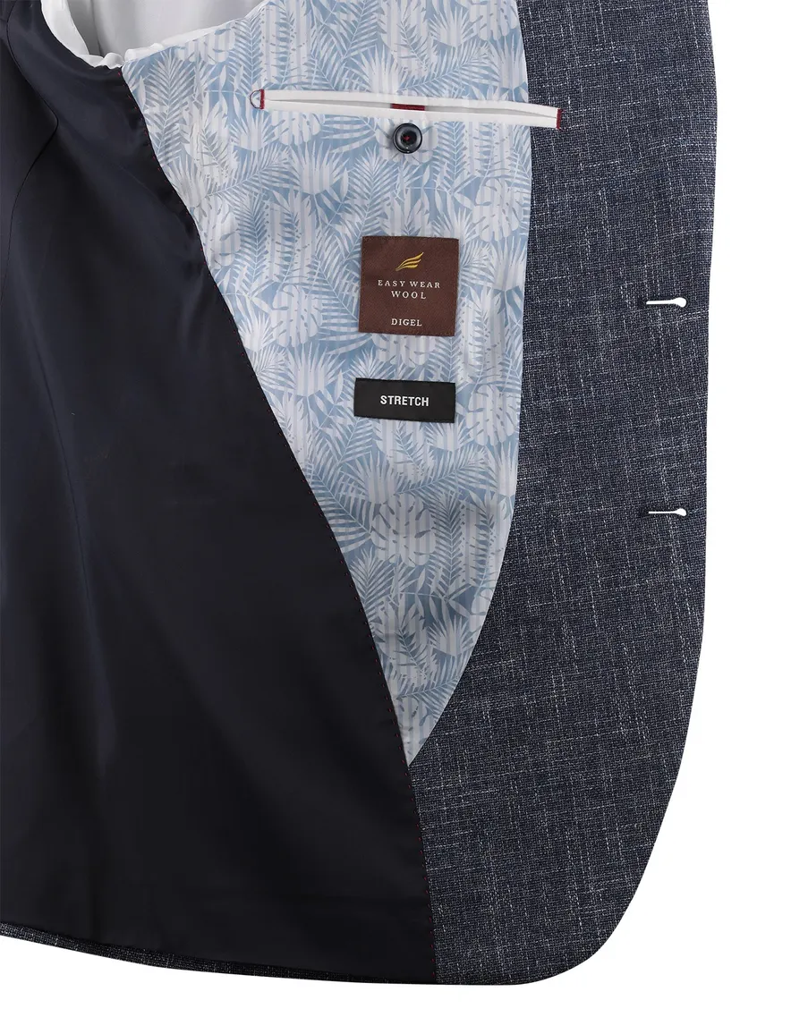 Digel Ezzo stretch modern fit colbert blauw