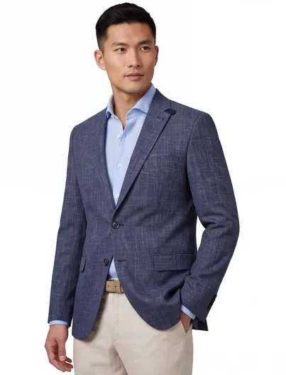 Digel Blauw colbert Digel Ezzo-G gemêleerd Modern Fit