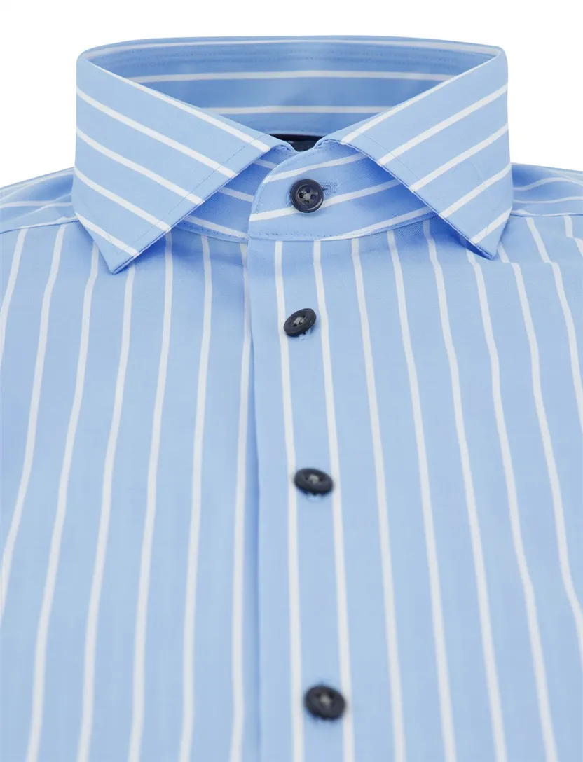Gestreept business overhemd Olymp Luxor Modern Fit blauw