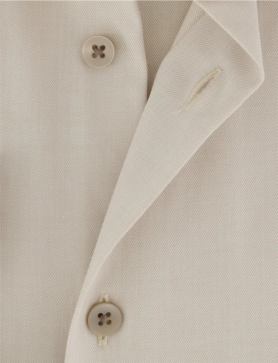 Gestreept business overhemd beige Olymp Luxor 24/7 modern fit