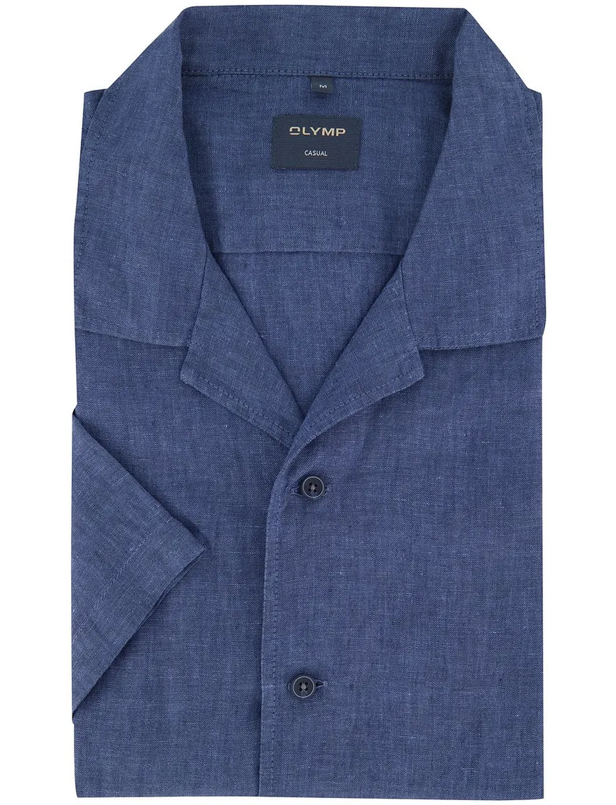 Olymp Casual Blauw linnen