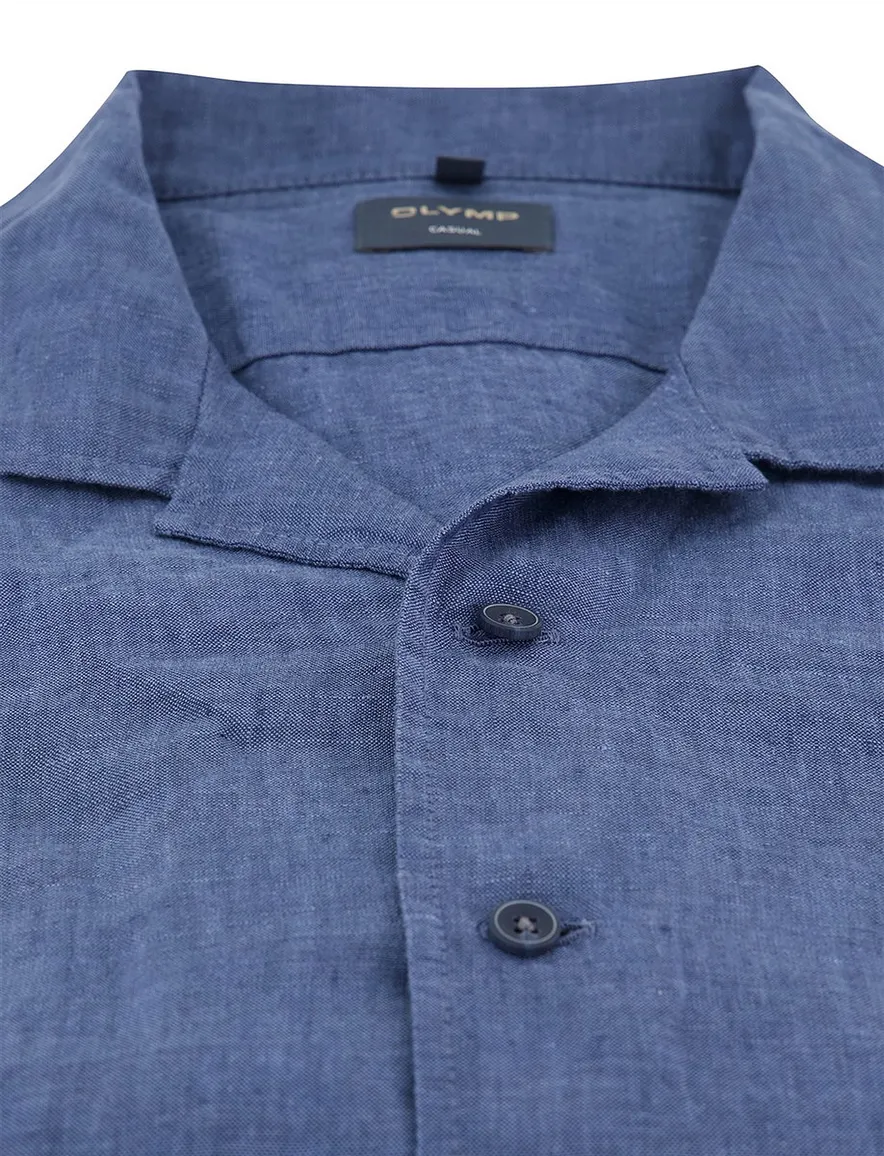 Olymp Casual Blauw linnen