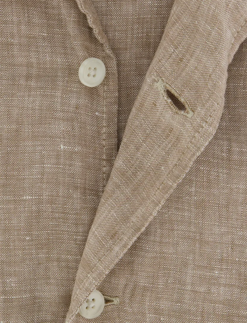 overhemd Olymp beige gemeleerd normale fit