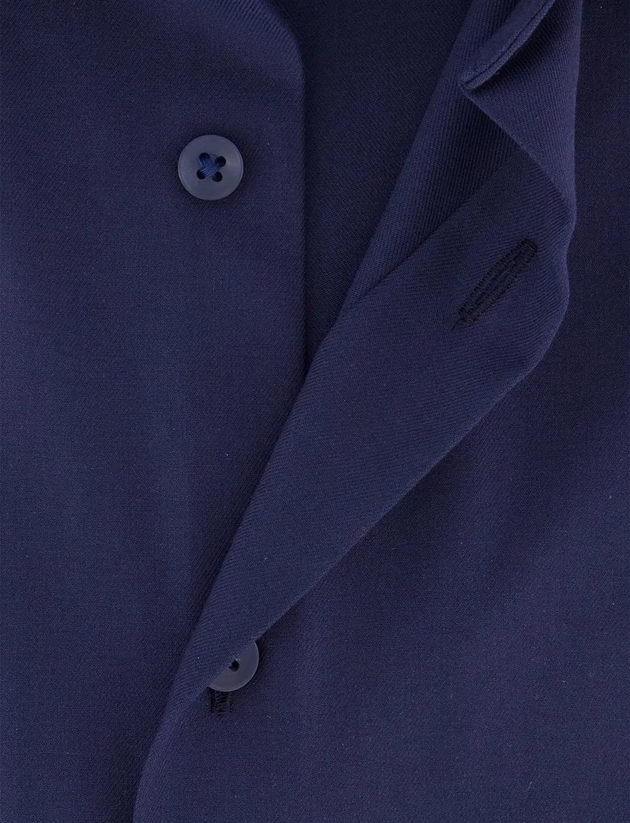 OLYMP Comfort Fit overhemd donkerblauw korte mouw