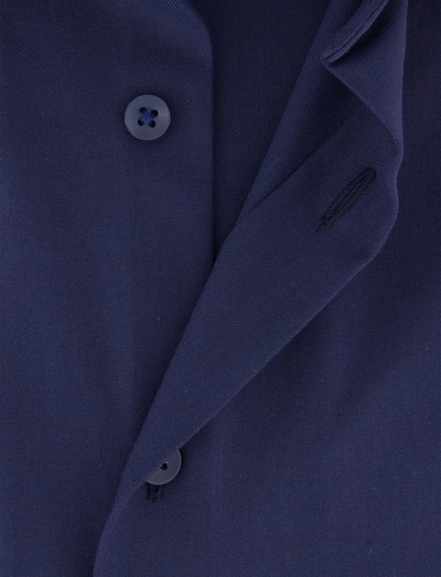 Overhemd OLYMP Comfort Fit donkerblauw korte mouw strijkvrij