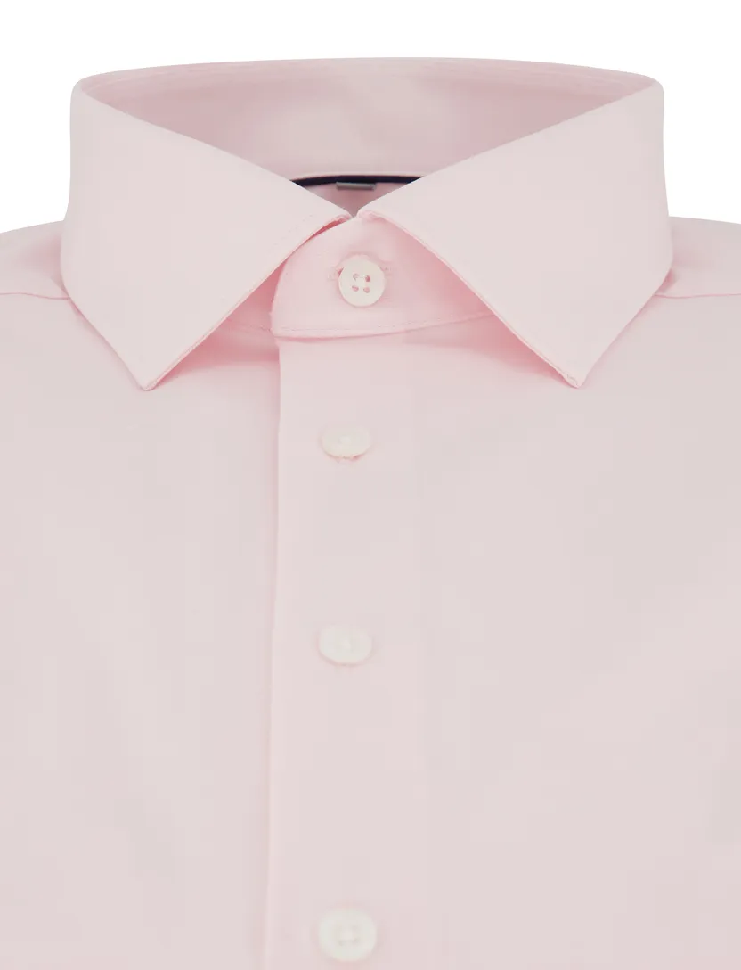 Roze overhemd OLYMP Comfort Fit korte mouw strijkvrij