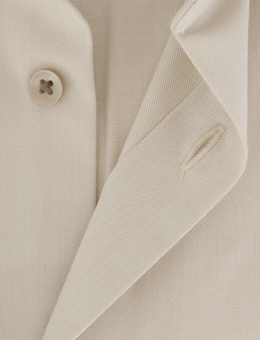 Overhemd Olymp beige wijde fit sem-wide spread boord