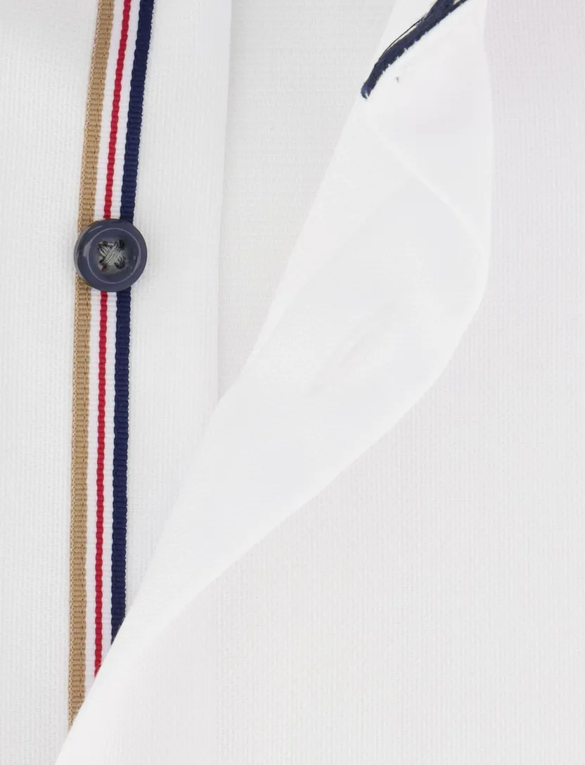 Wit overhemd Olymp semi-wide collar 100% katoen modern fit