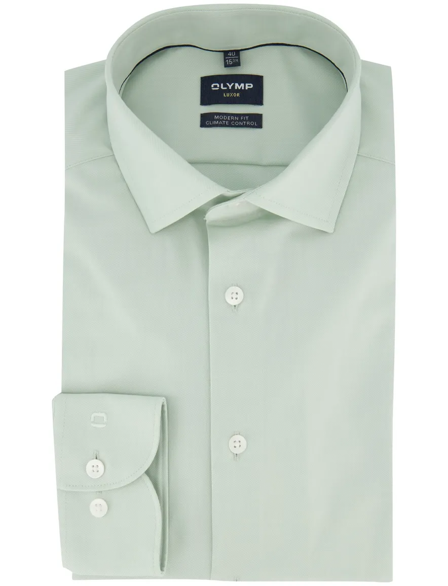 Olymp groen overhemd modern fit mouwlengte 7