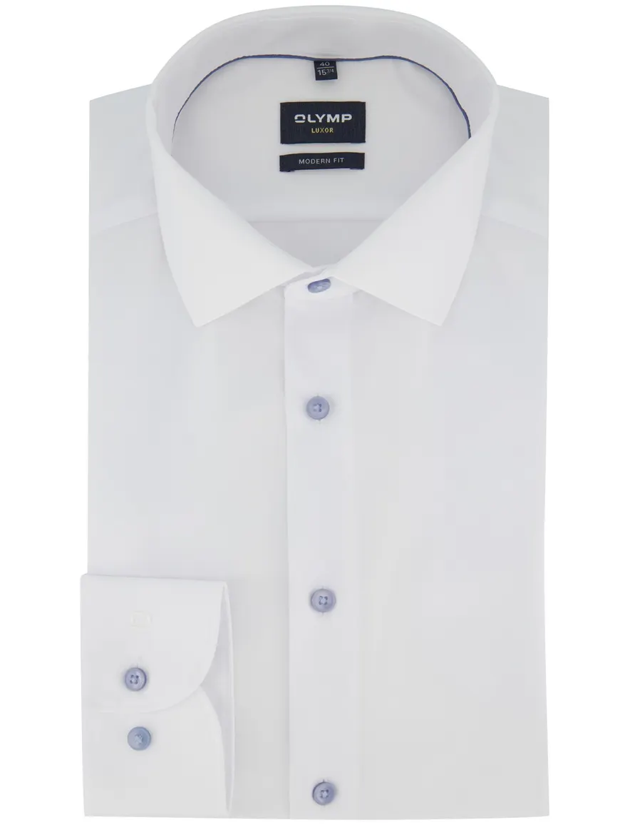Olymp Modern Fit spierwit overhemd