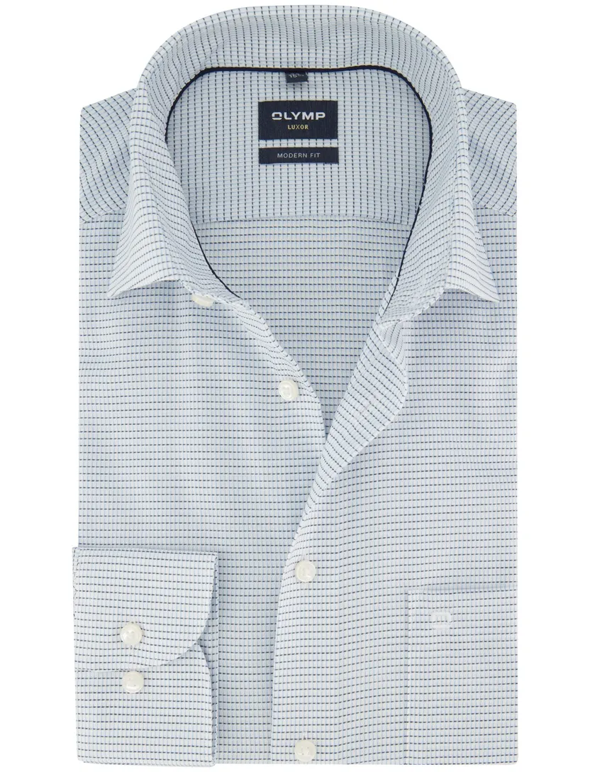 OLYMP Luxor shirt lichtblauw dessin Modern Fit
